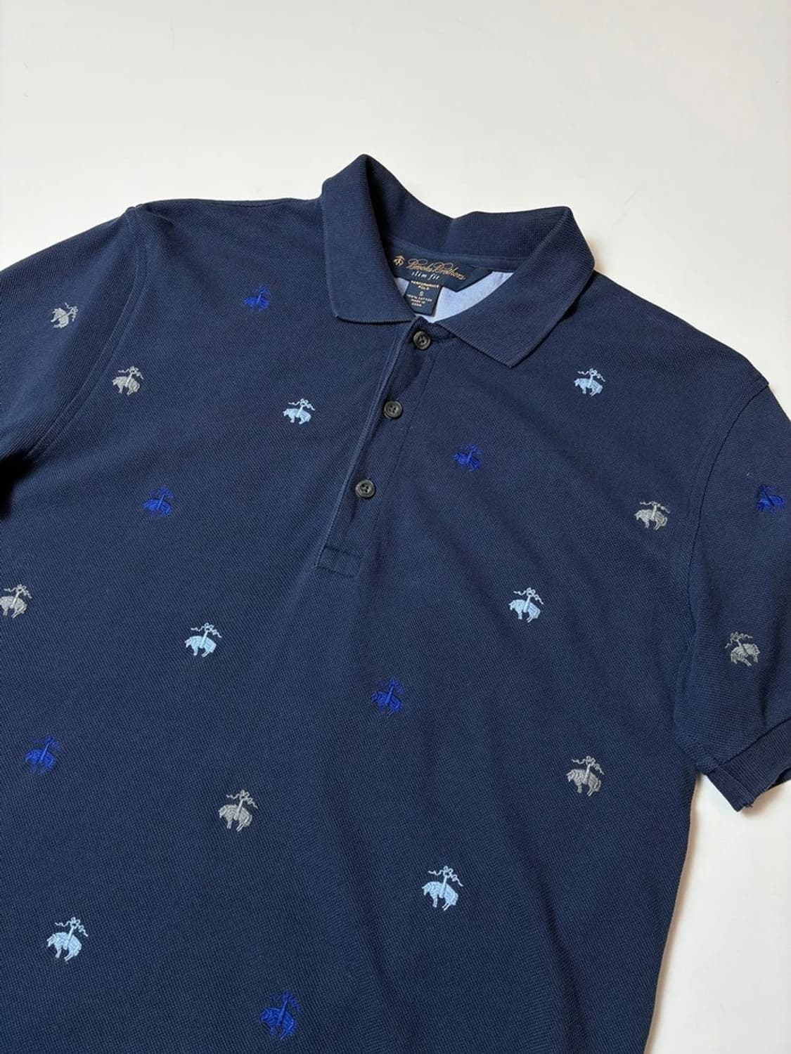 브룩스브라더스 클래식 로고 풀오버 반팔 카라 티셔츠 PN8904 상품이미지2