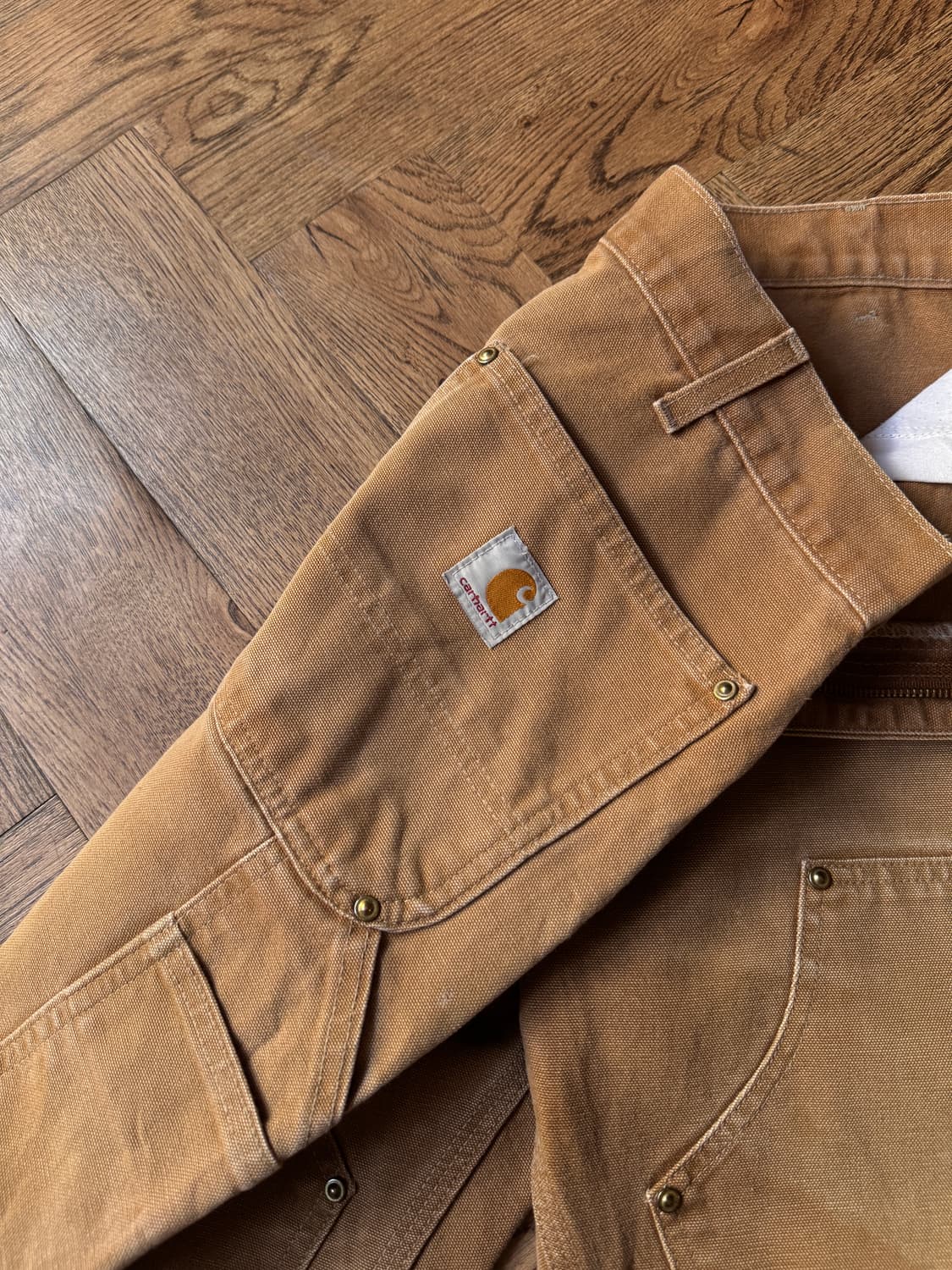 [36]칼하트 Made in USA 브라운 더블니 워크팬츠 상품이미지3