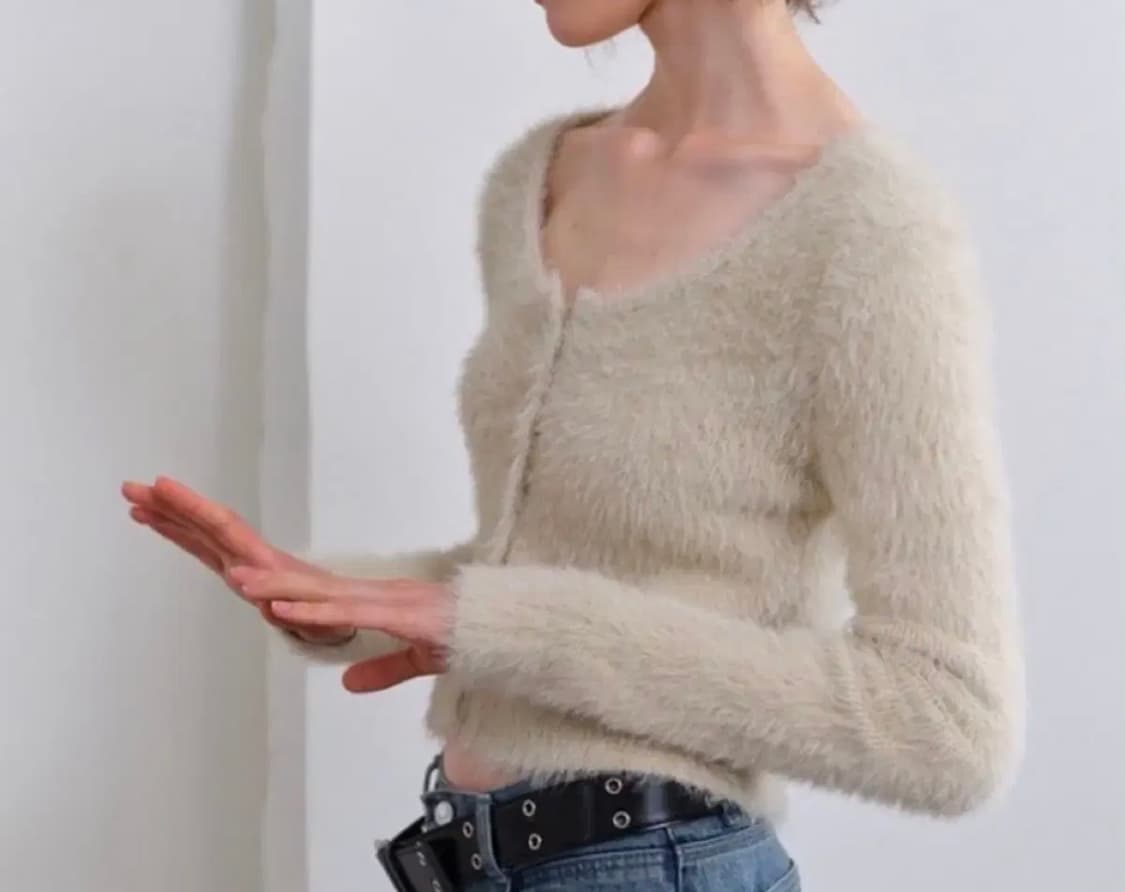 포허 퍼 가디건 상품이미지2