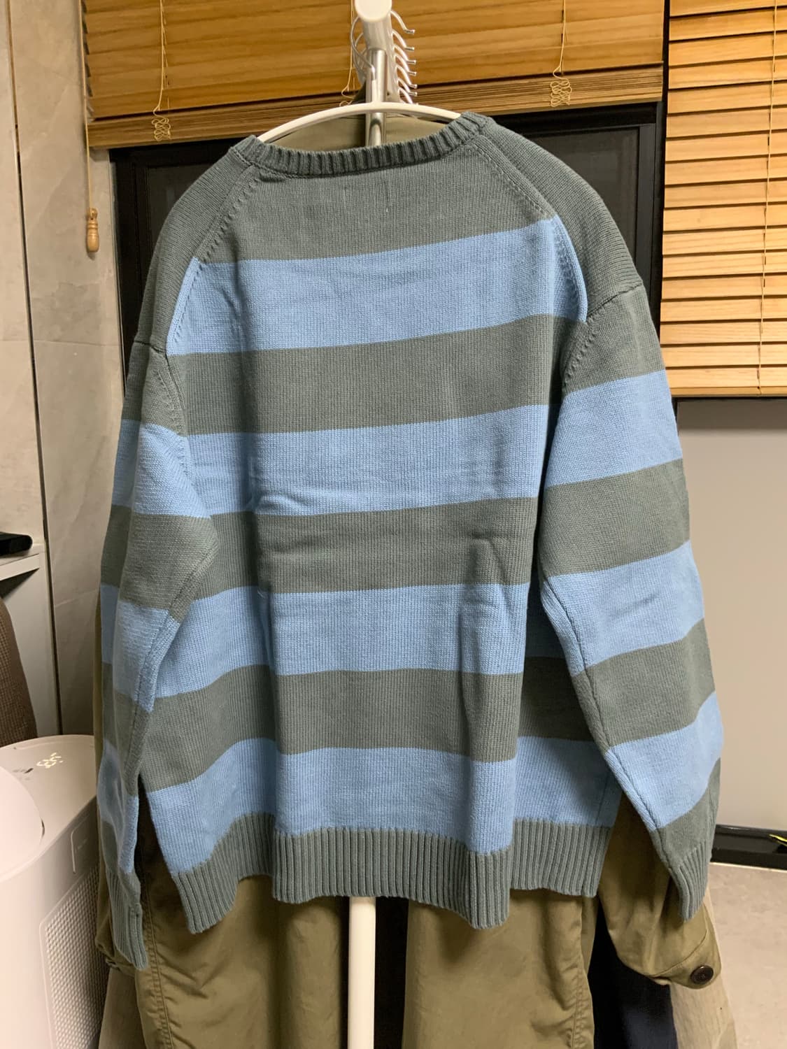 카키스 보더 스트라이프 스웨터 네이비/블루 (라지) 상품이미지2