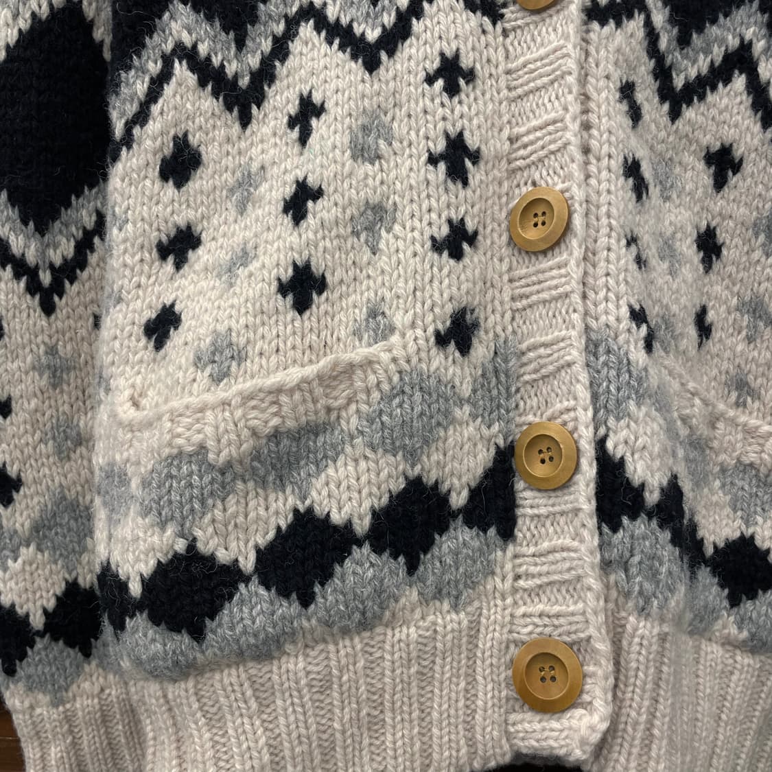 Rosebud JPN 빈티지 멀티 패턴 코위찬 가디건 니트 상품이미지5