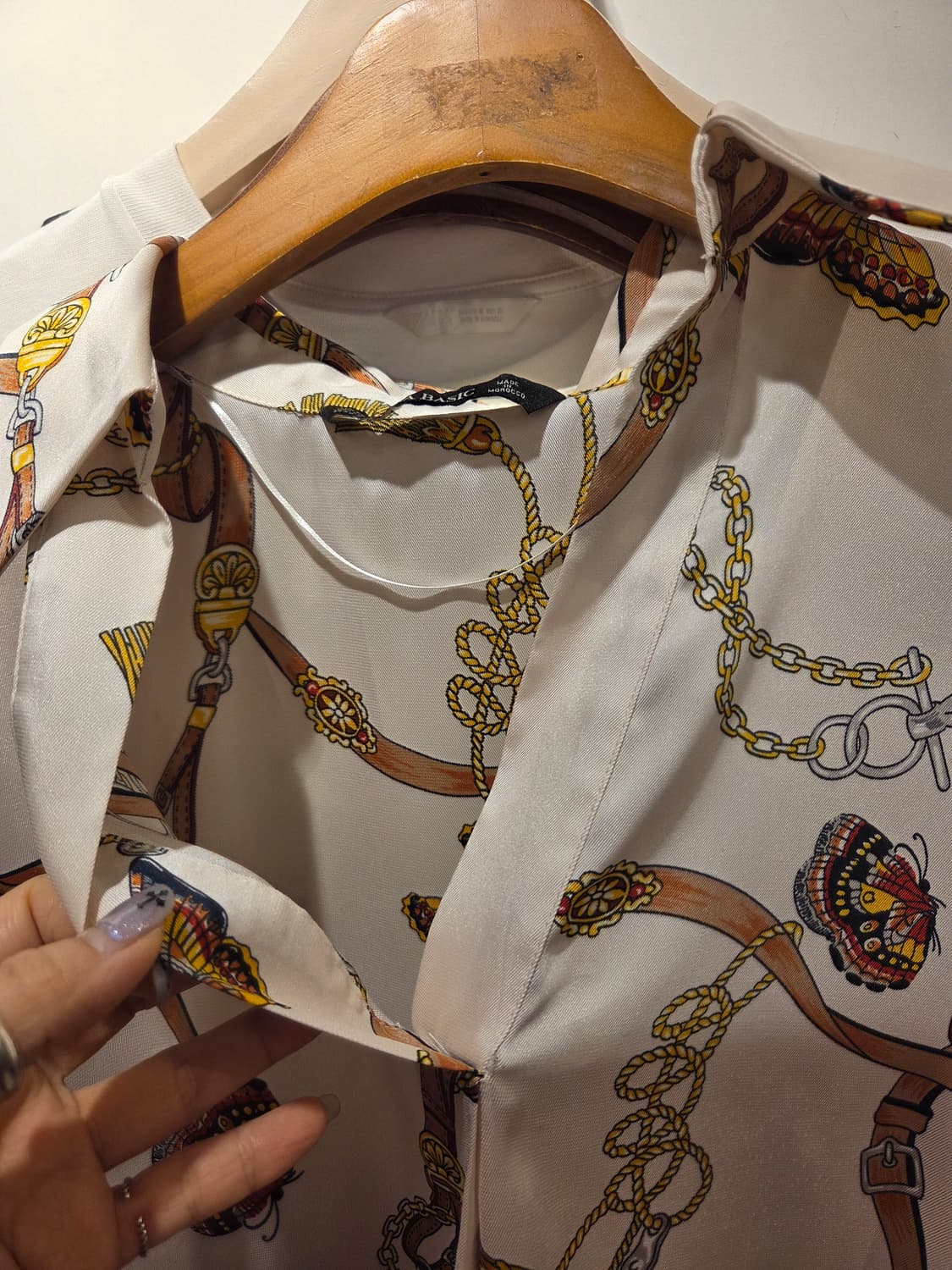 자라 패턴 오버핏 블라우스 상품이미지8