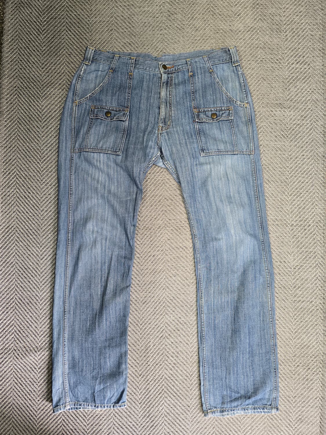 칼하트 스트라이프 더블니 데님 팬츠 36  상품이미지1