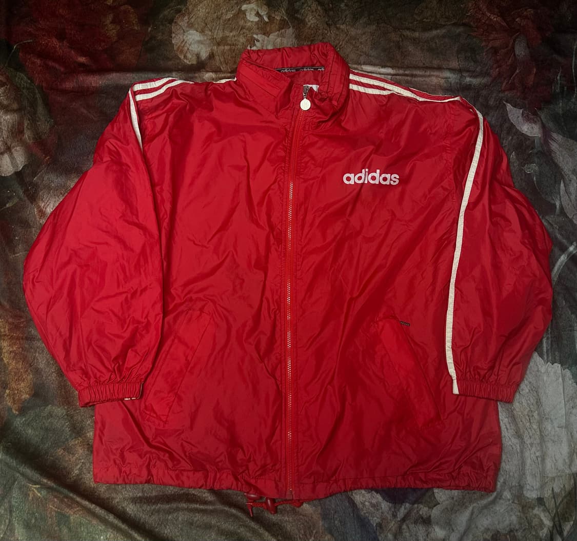 아디다스 빈티지 올드스쿨 삼선 레드바람막이 95 상품이미지1
