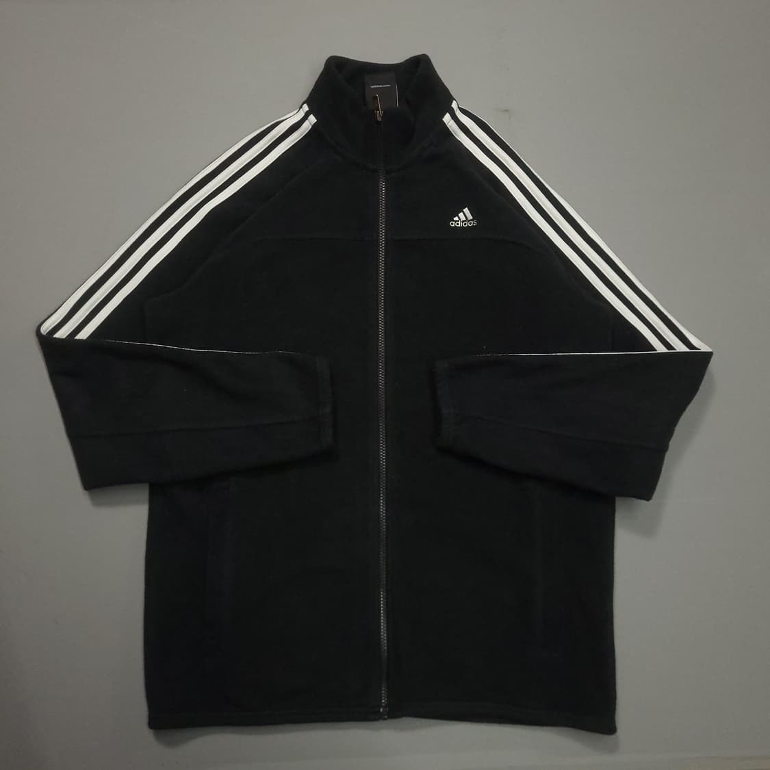 아디다스 삼선 후리스 집업 110 블랙 상품이미지2