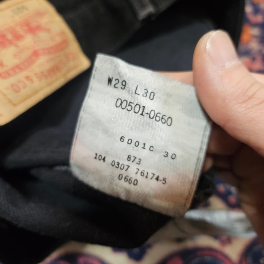 리바이스(Levis) 00's No.501 빈티지 블랙진 29 상품이미지9