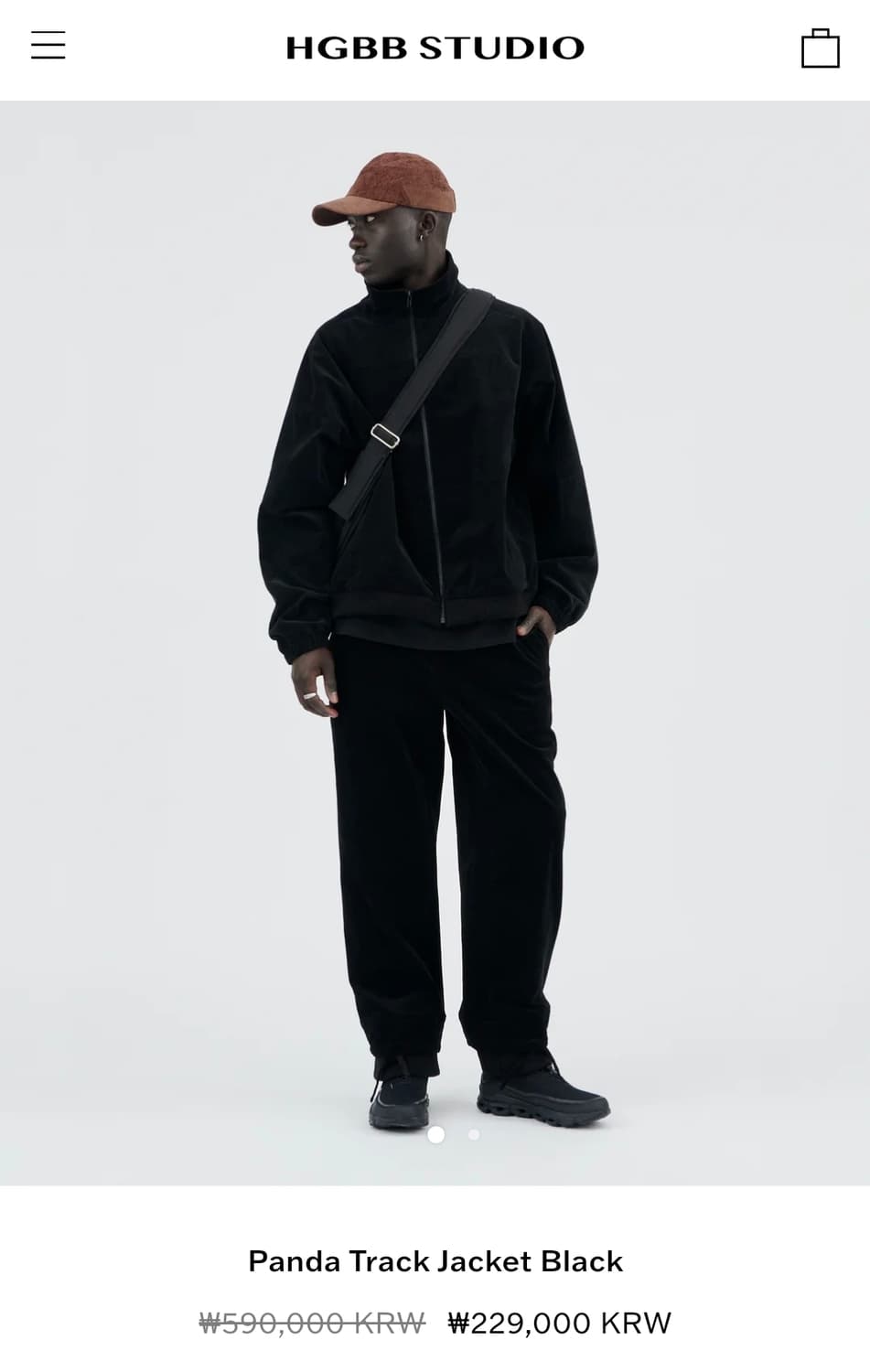 24FW HGBB studio 판다 트랙 자켓 블랙 L 상품이미지1