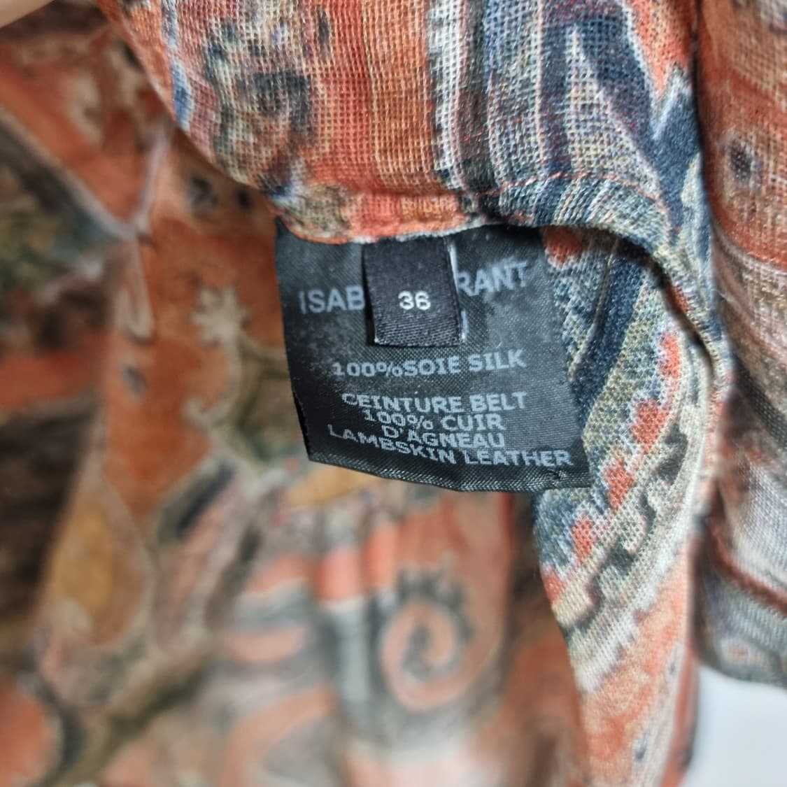 이자벨마랑 실크100% 시스루 블라우스 (55/표기36) 상태최상 상품이미지6