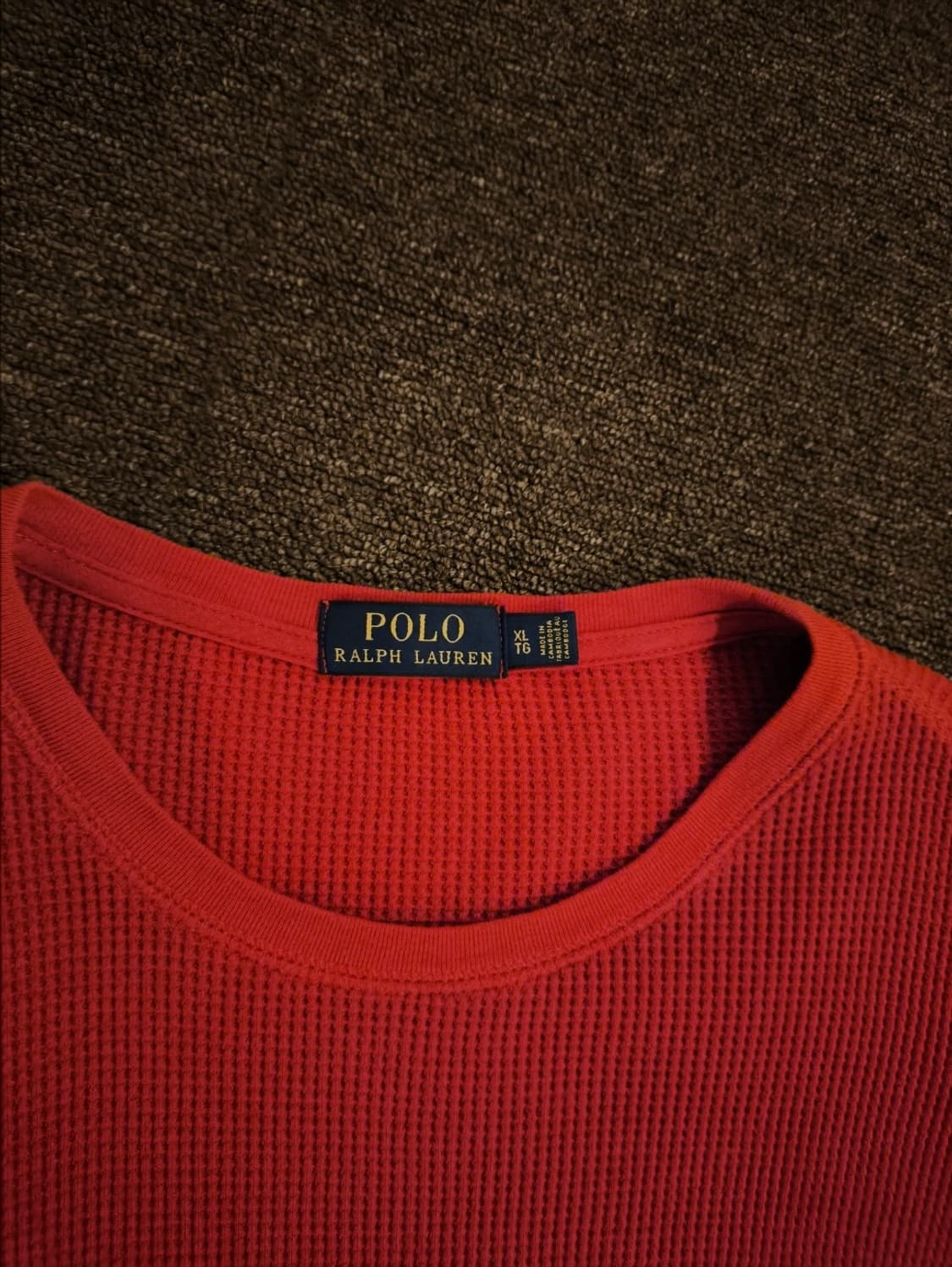 XL 폴로랄프로렌 와플 니트 레드 상품이미지3