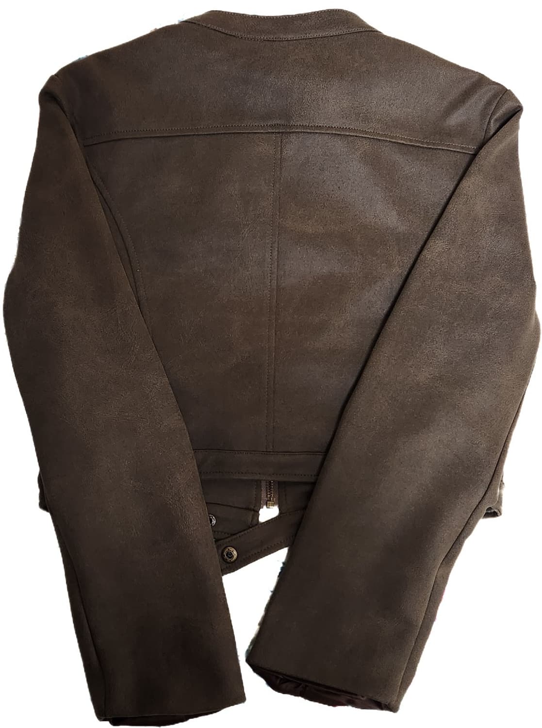 라이더 노카라 레더 브라운 자켓 상품이미지2