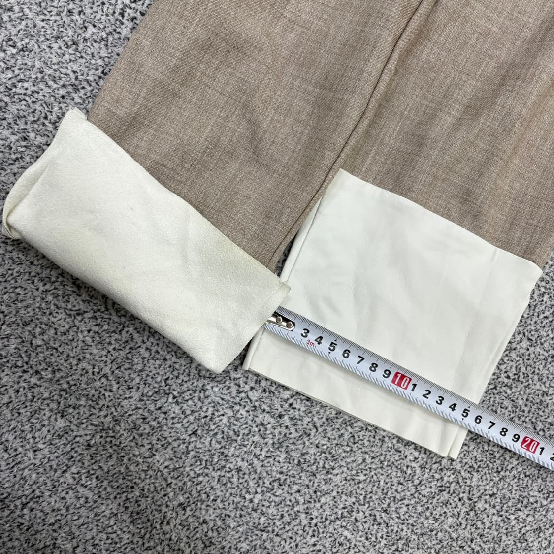 S 온업 배색 레더 슬랙스 바지 0406J 상품이미지8