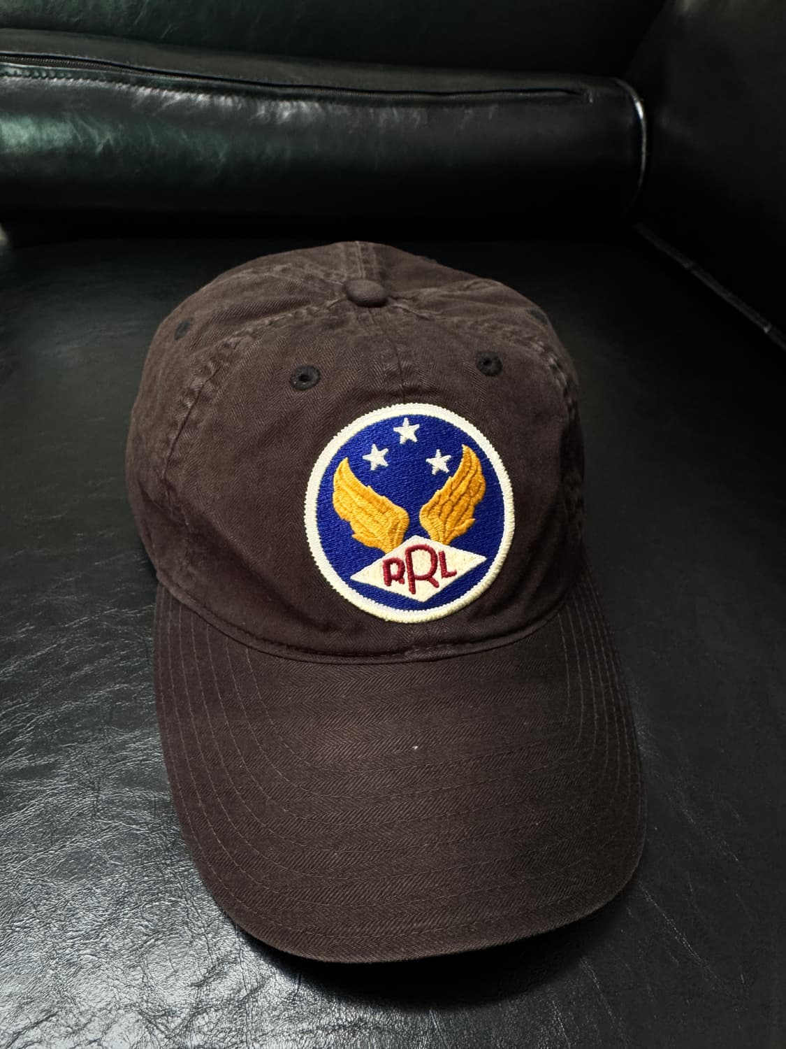 rrl 가먼트 다이 트윌 볼캡 블랙 상품이미지1