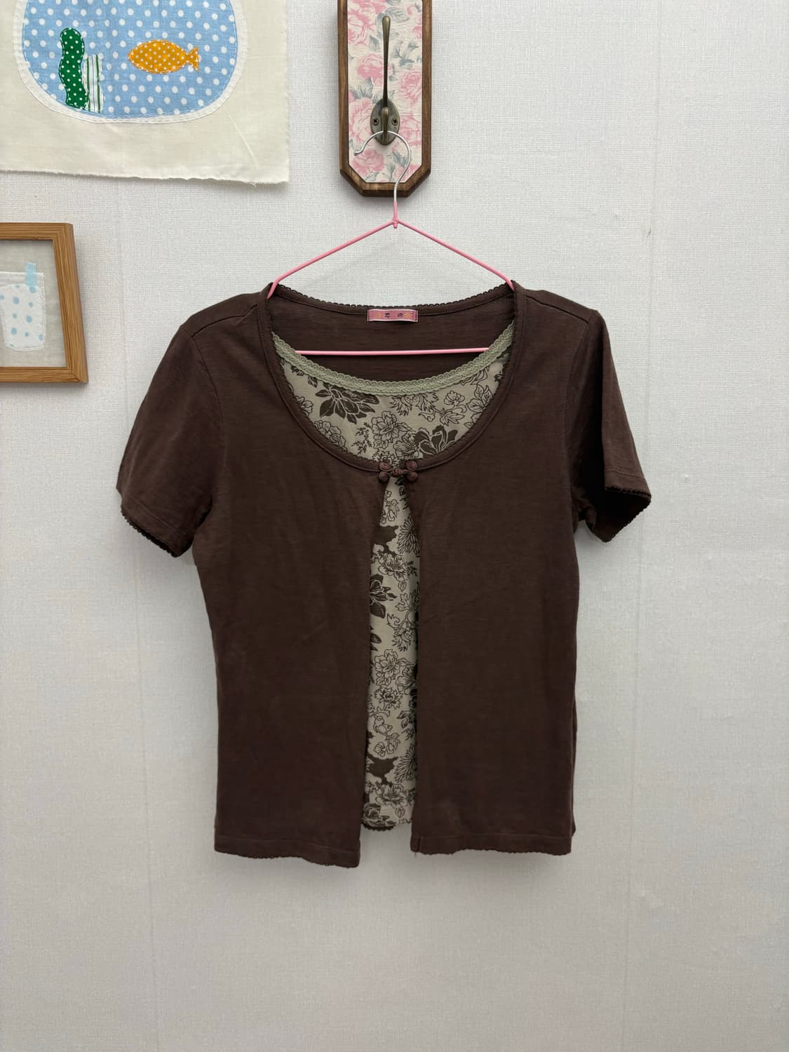 브라운 레이어드 티셔츠 상품이미지1