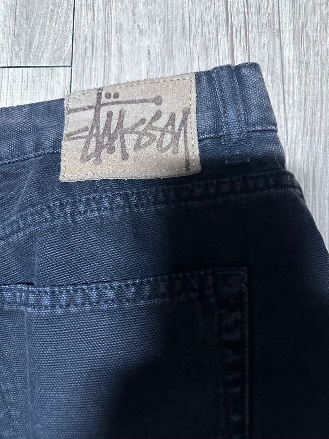 스투시 워시드 캔버스 빅 올 진 블랙 34 상품이미지5