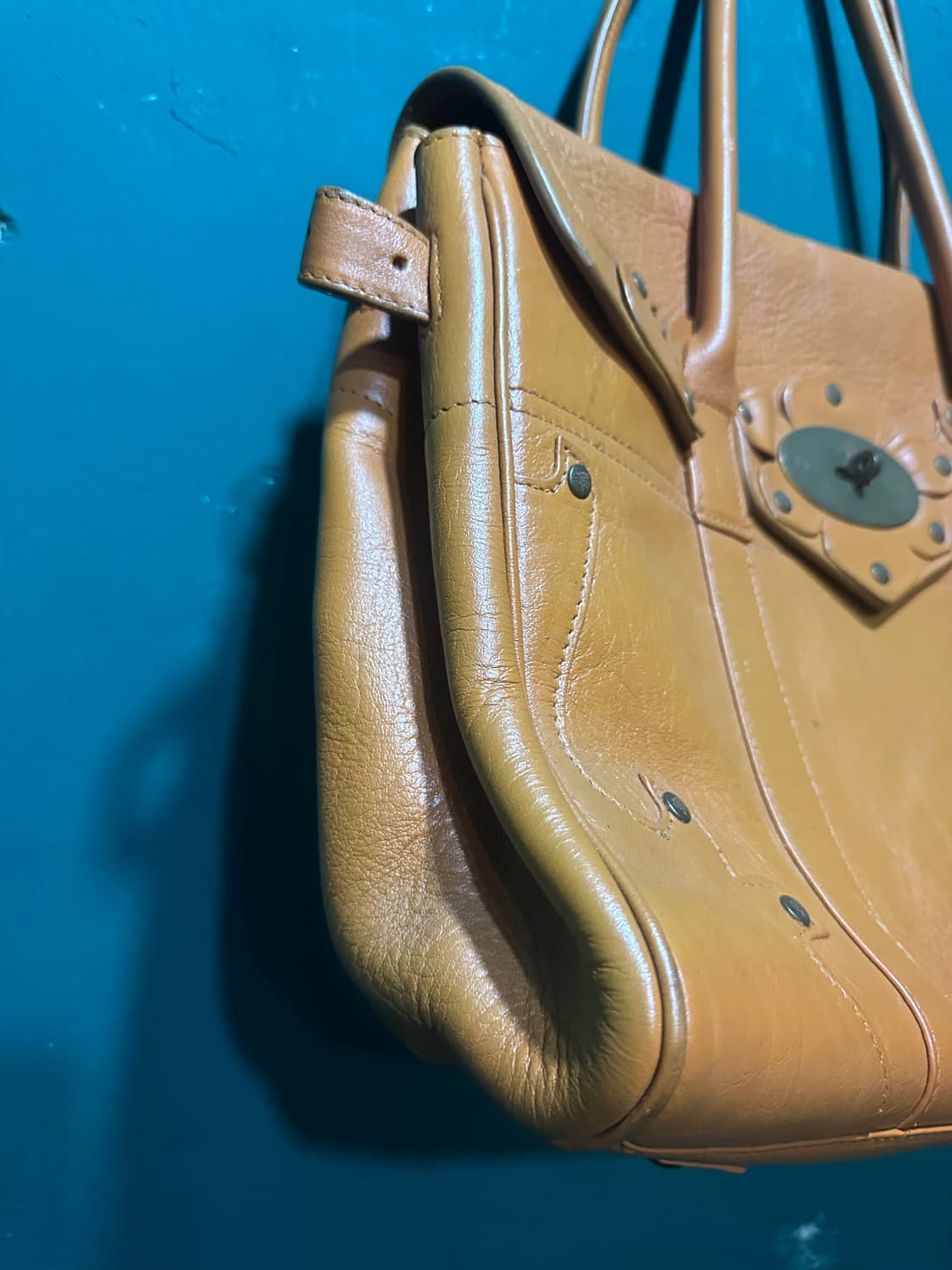 멀버리 가죽토드백 카멜 상품이미지3