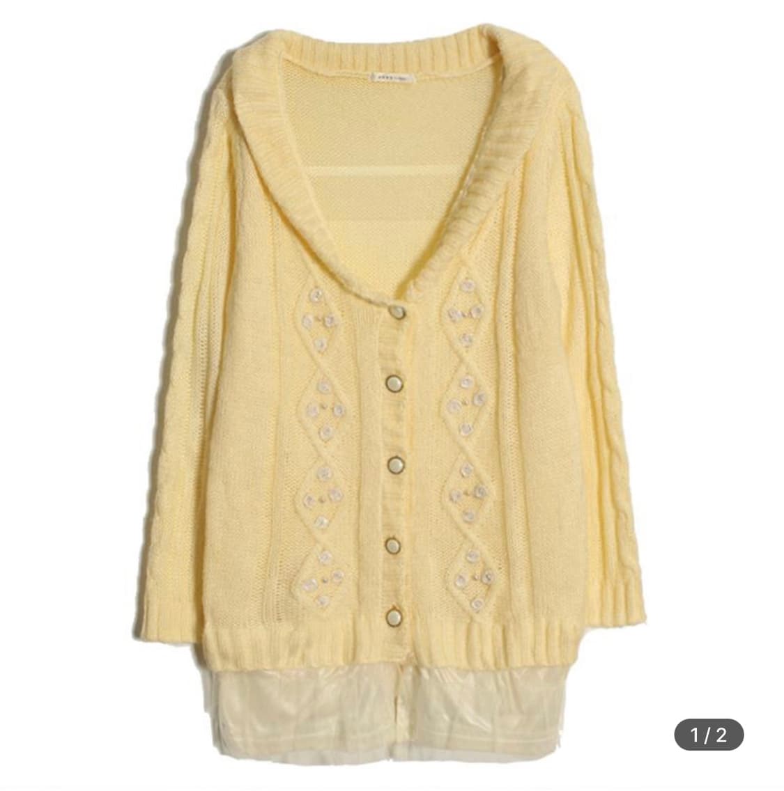 엑시즈팜 레이스 모리 가디건  상품이미지1