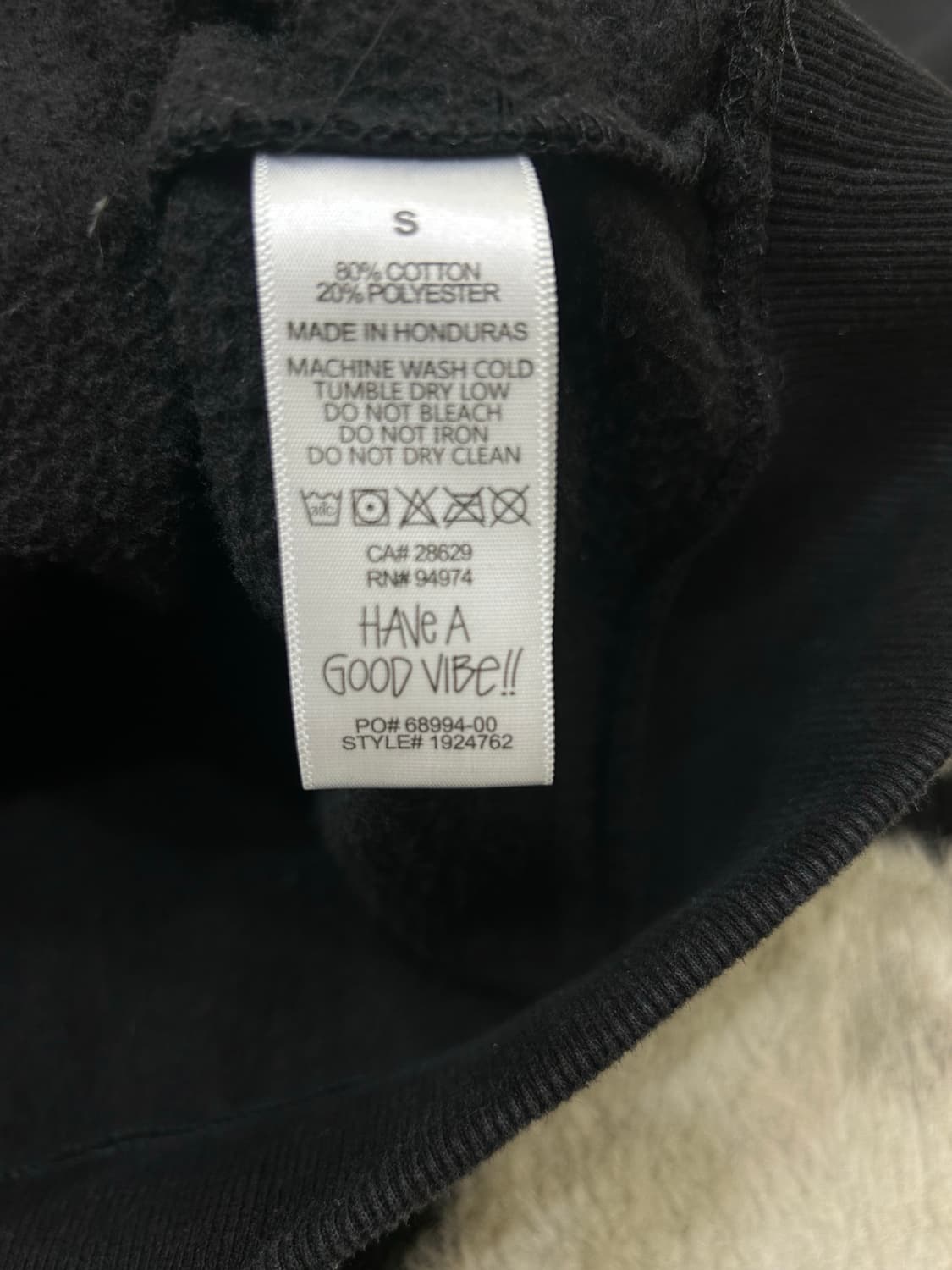 [S]스투시 베이직 후드/블랙/기모 상품이미지6