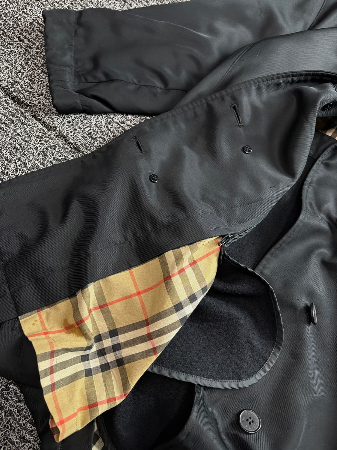 버버리 아카이브 노바체크 블랙 트렌치 롱코트 3121 상품이미지4