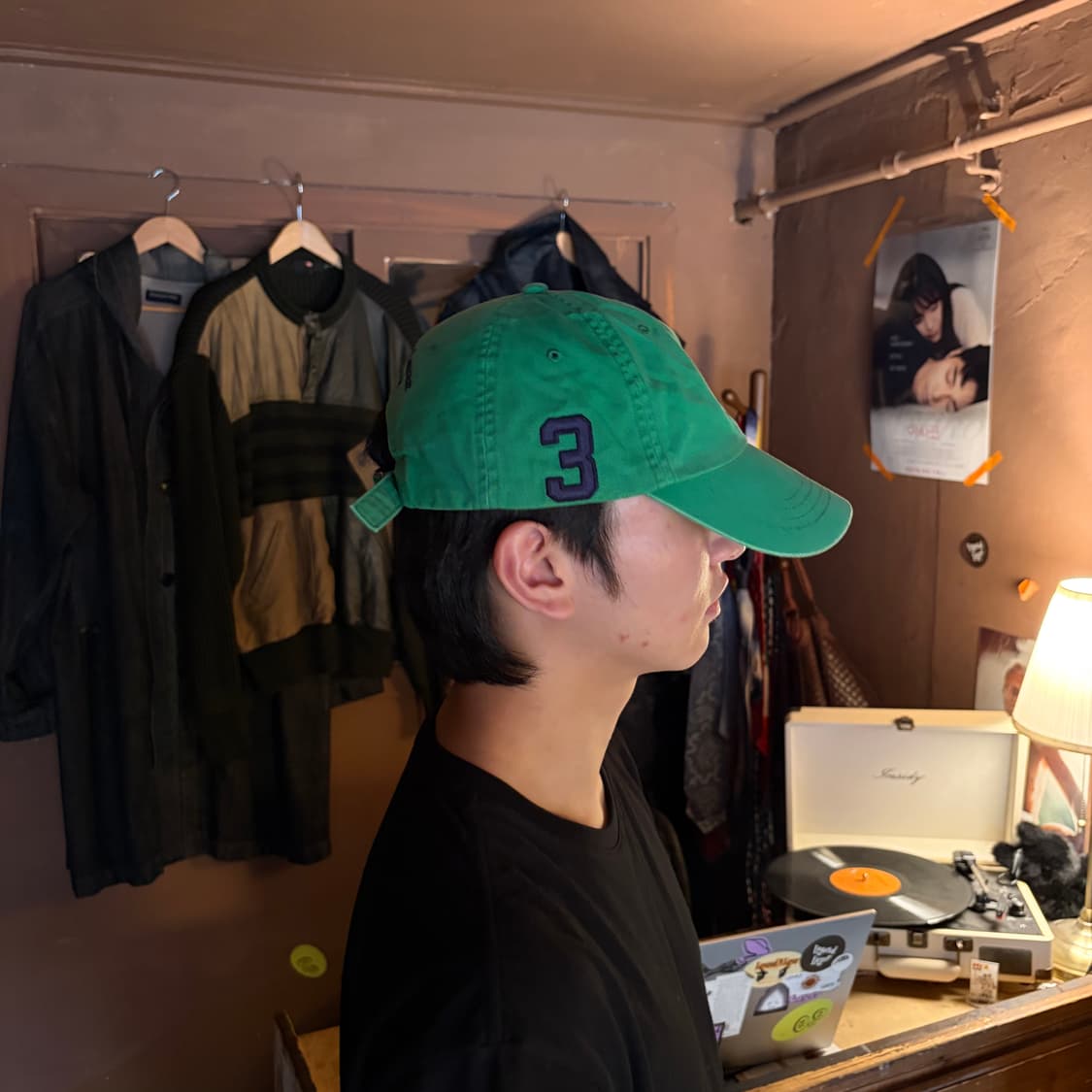90S POLO RALPH LAUREN 그린 빈티지 볼캡 상품이미지2