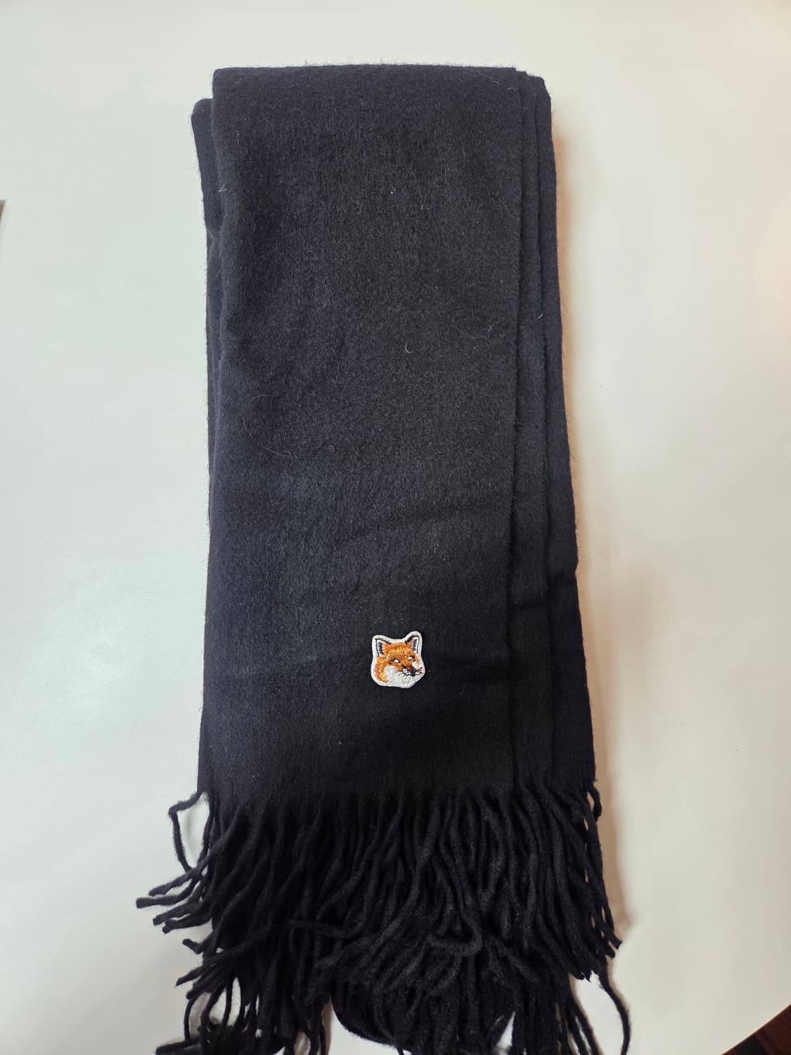 메종키츠네 폭스헤드 블랙 울머플러 상품이미지3