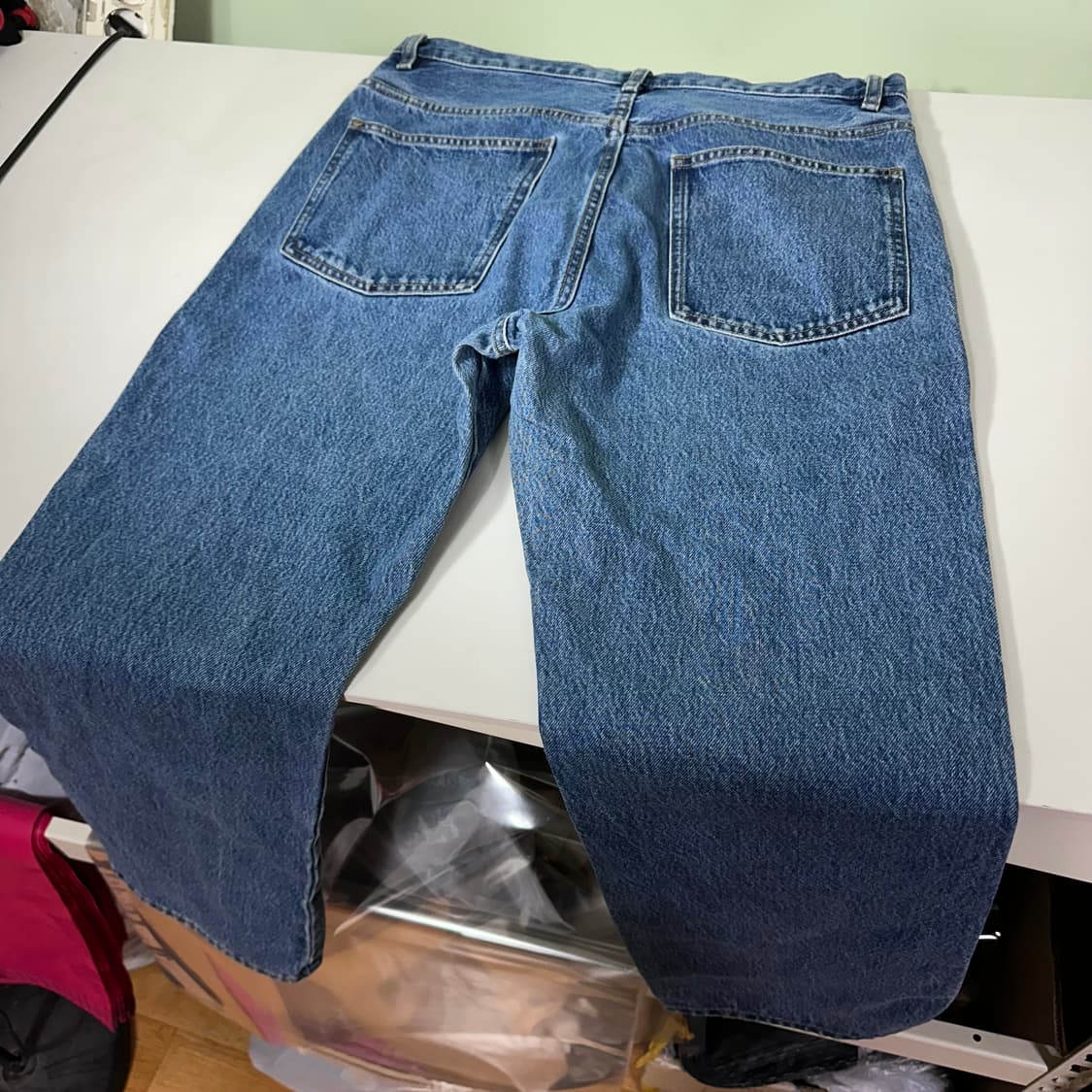 32 M-L 유니클로U 레귤러 일자핏 데님팬츠 청바지 상품이미지5