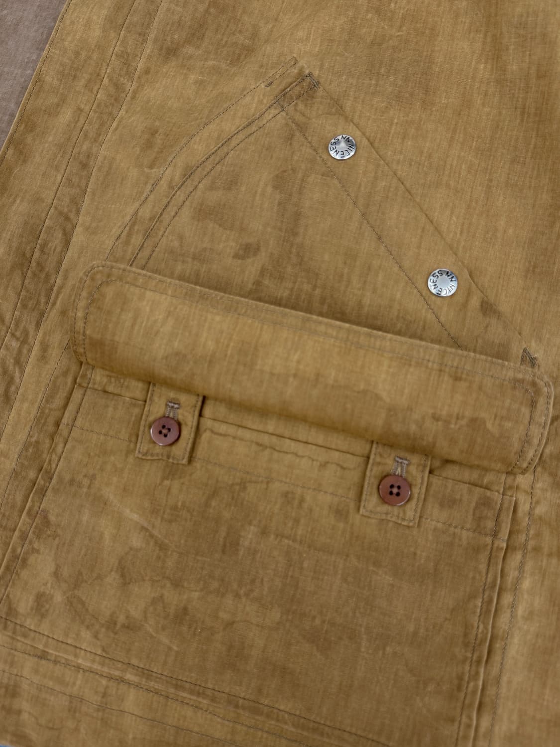 나이스네스 앤디.H 헌터 자켓 머스타드 × 브라운 상품이미지7