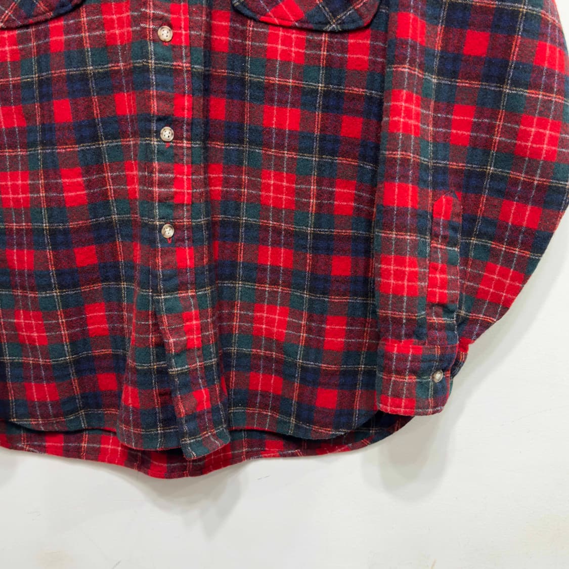 80s 펜들턴 버진울 체크 셔츠 USA 상품이미지3