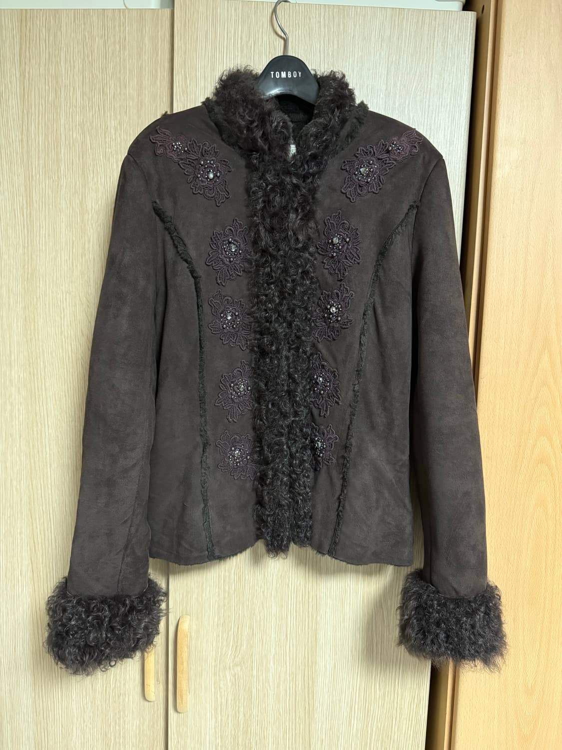 빈티지 브라운 무스탕 자켓 상품이미지1