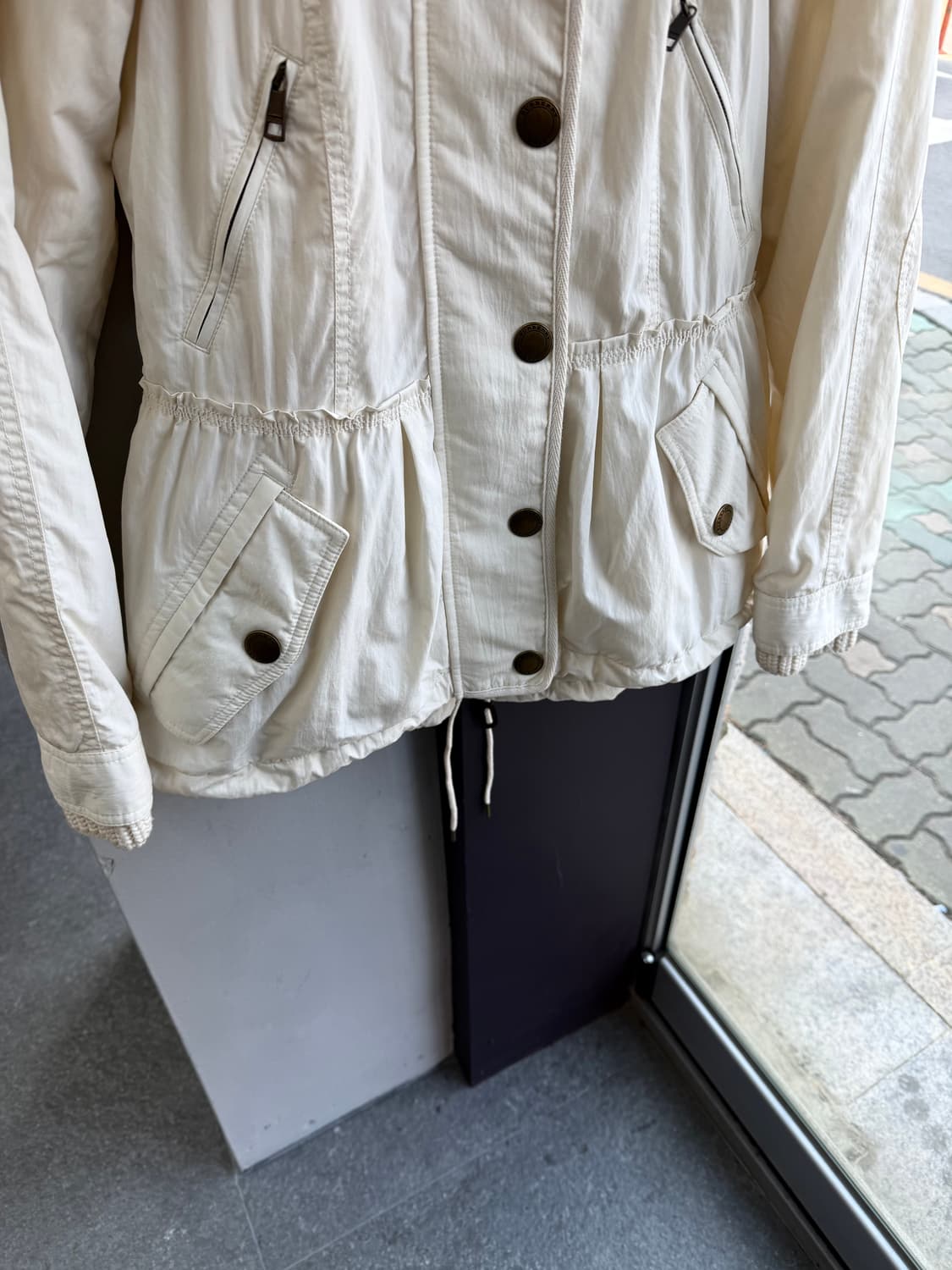 UK8/ 버버리 후디드 트렌치 경량패딩 자켓 상품이미지4