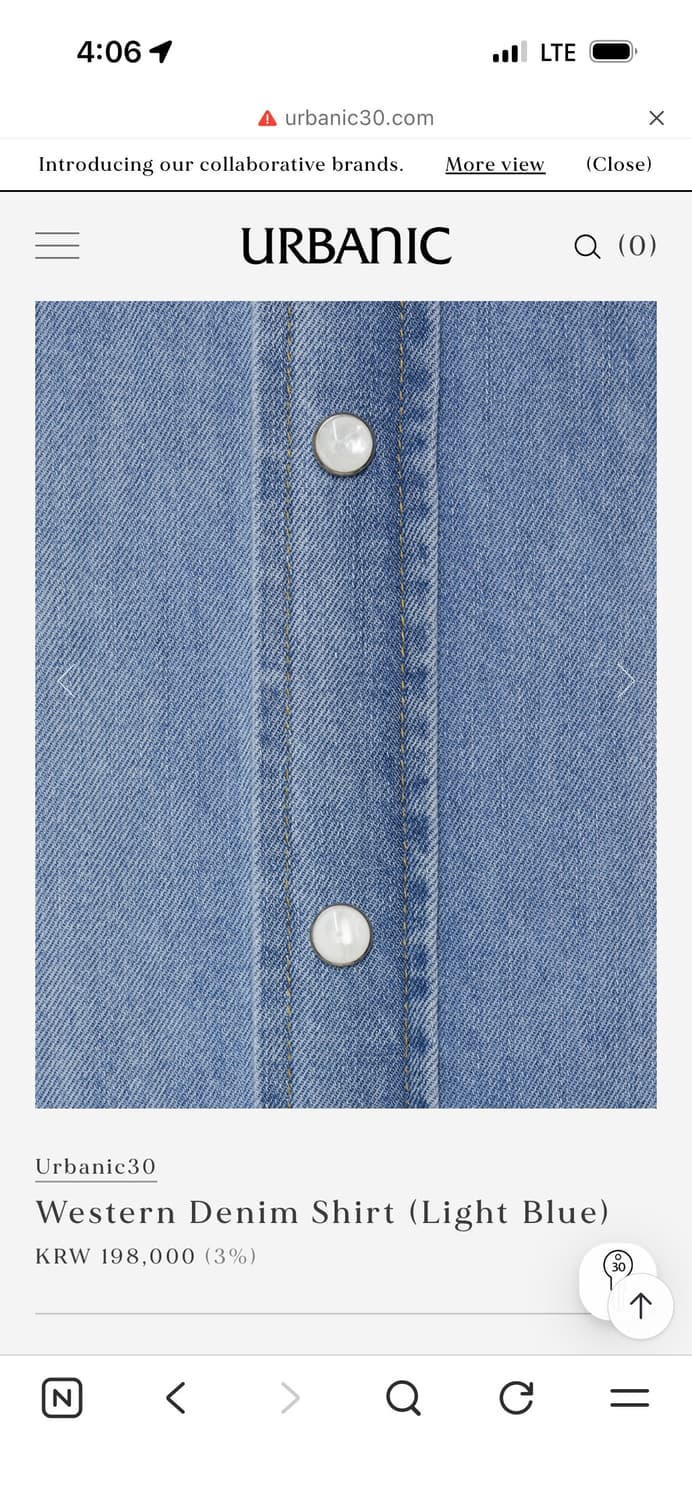 얼바닉30 웨스턴 데님 셔츠 Western Denim Shirt  상품이미지7
