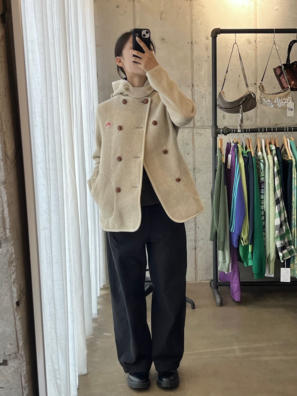 단톤 울 코트 베이지 상품이미지3