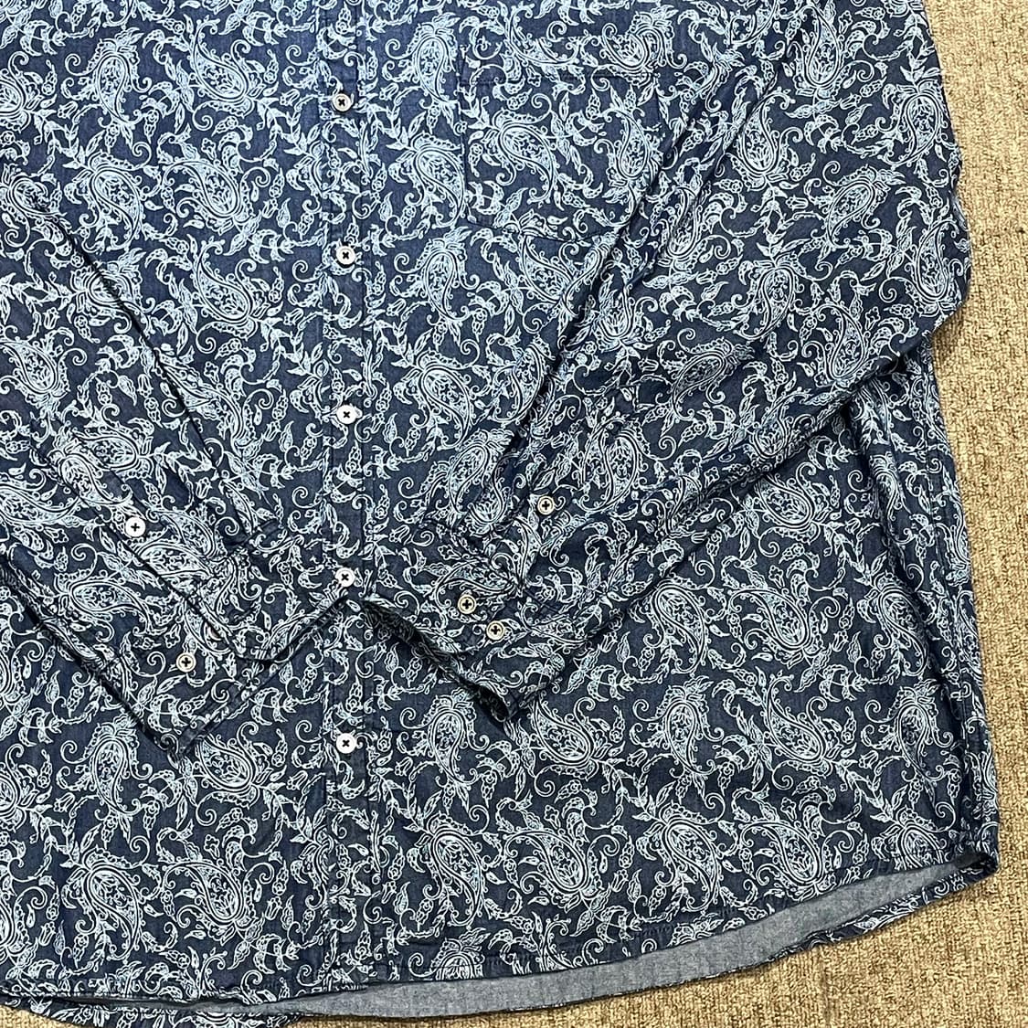 (2XL) 빈티지 네이비 페이즐리 셔츠  상품이미지5