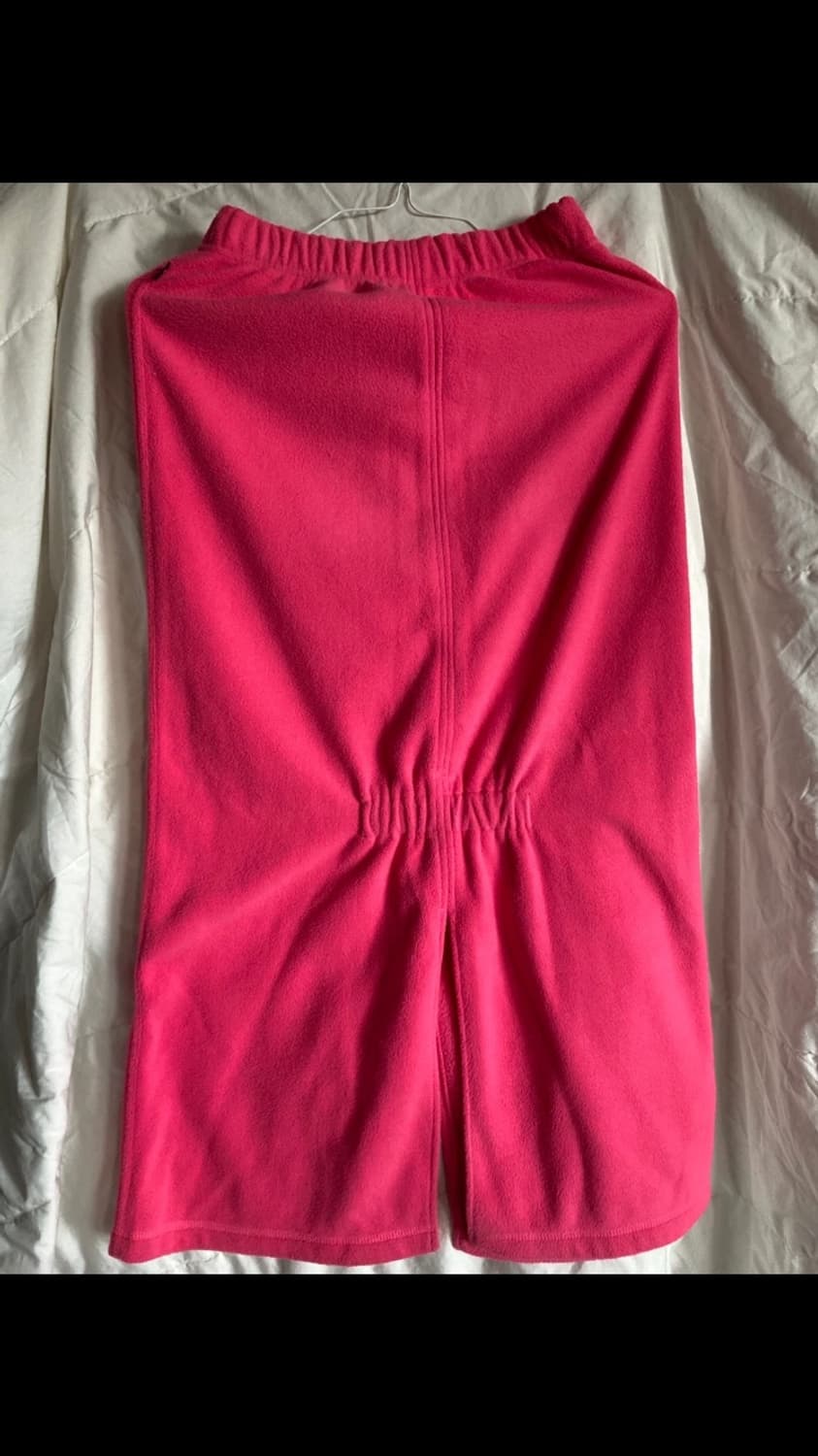 미스치프 플리스 롱 스커트 핑크 상품이미지2