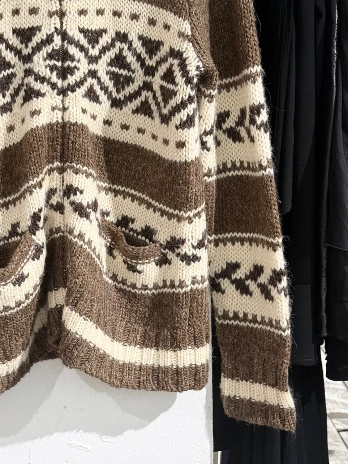 데님 앤 서플라이 브라운 숄 칼라 노르딕 코위찬 스웨터 상품이미지5