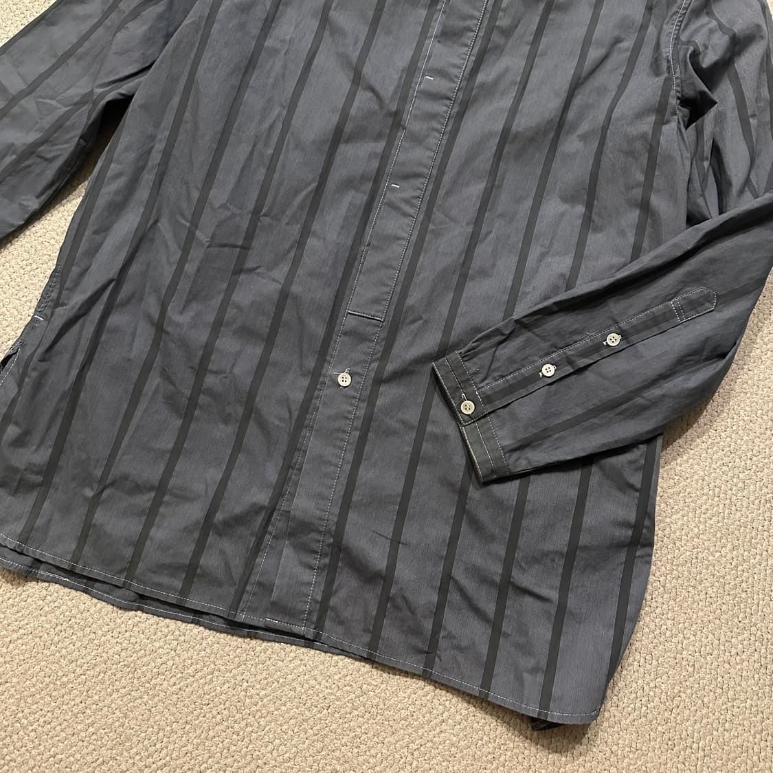 유스(YOUTH) 스트라이프 밴드카라 셔츠  상품이미지3