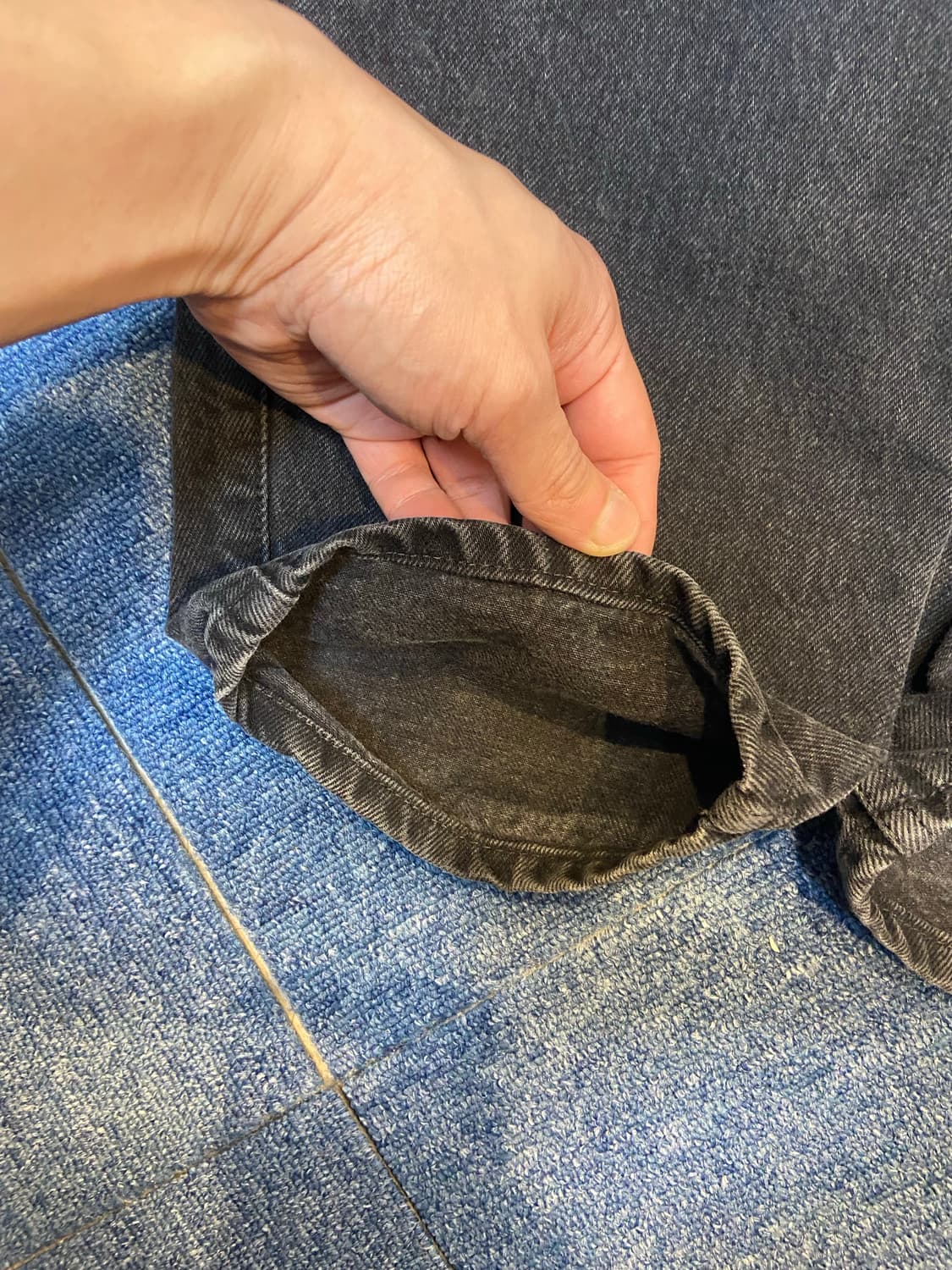 [38x32]90s 리바이스 실버탭 배기 흑청 상품이미지5