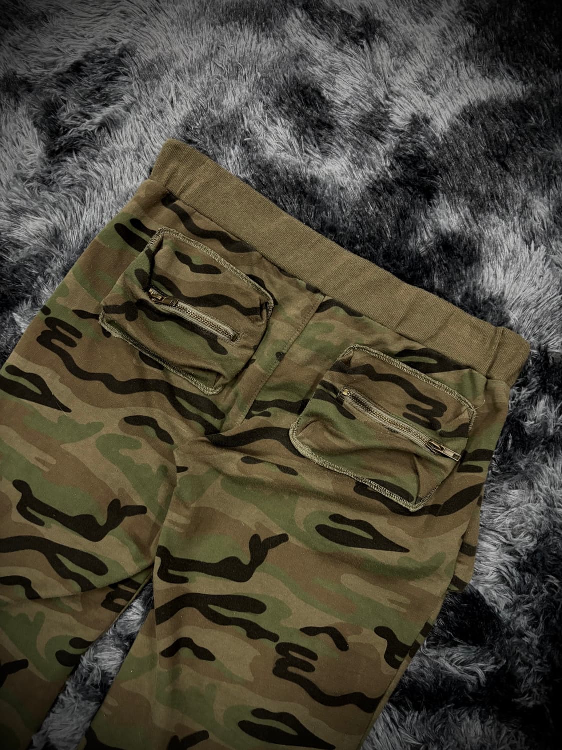 카키 카모 허리스트랩 트랙팬츠 상품이미지7