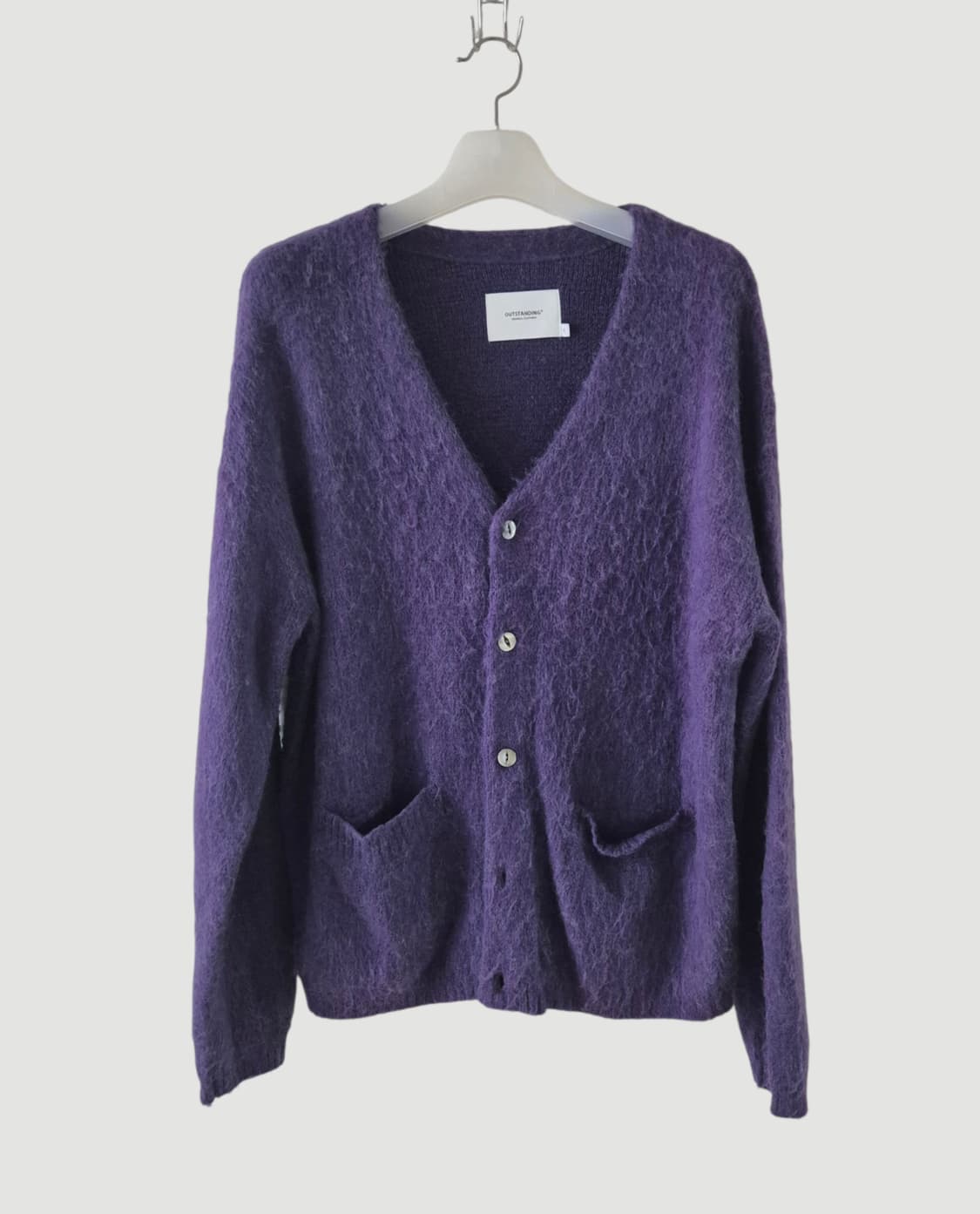아웃스탠딩 모헤어 가디건 퍼플 자켓 상품이미지1