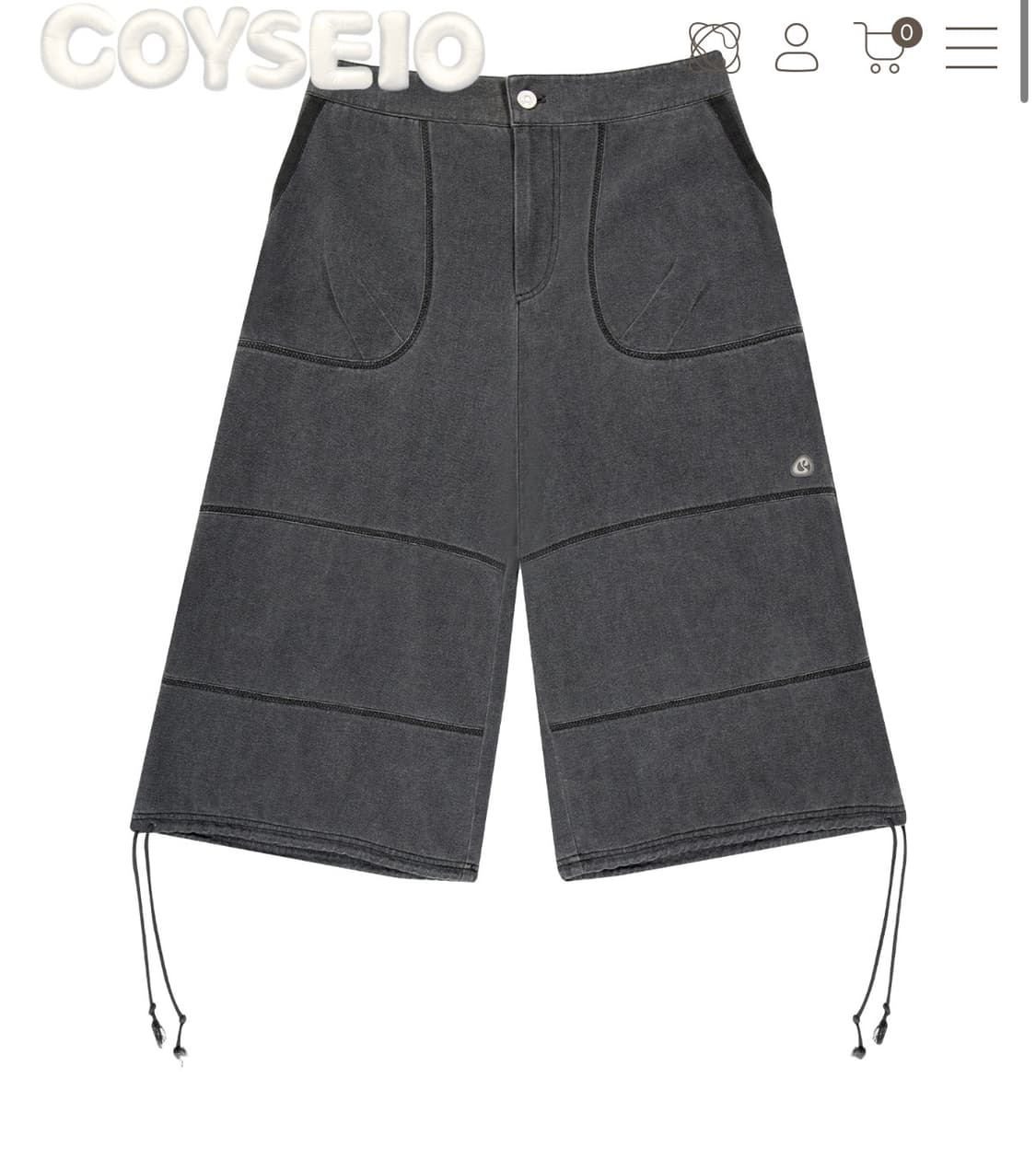 coyseio - oxford zigzag pants charcoal 상품이미지1