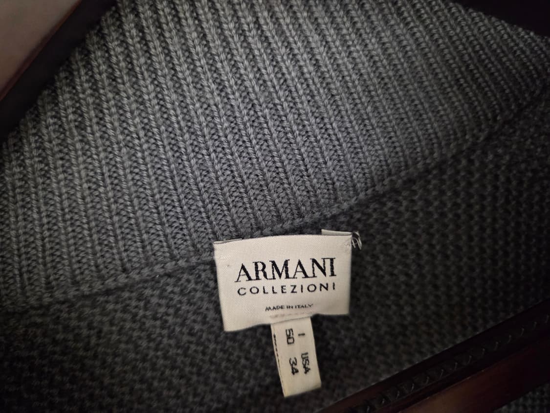아르마니 꼴레지오니 남성 니트 그레이 M 상품이미지3
