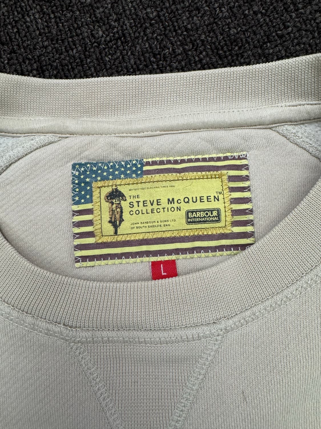 L)Barbour 스티브맥퀸 베이지 스웻셔츠(오염) 상품이미지4