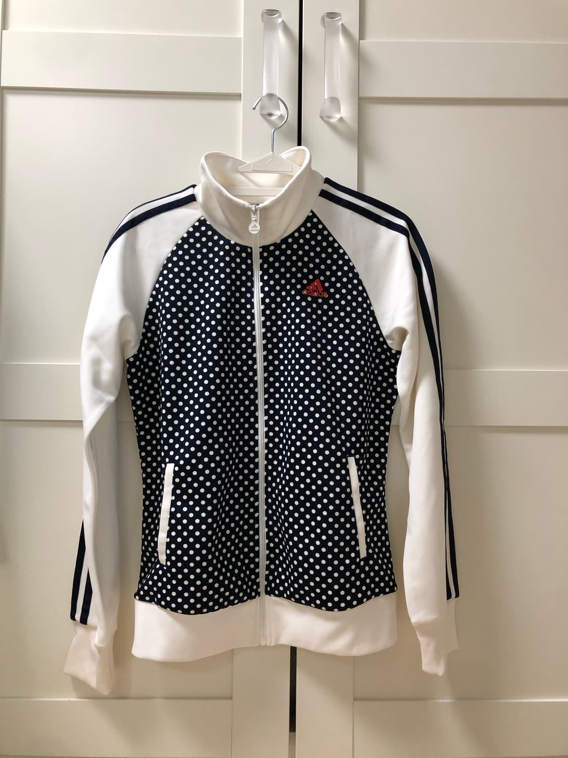 M 아디다스 네이비 도트 져지 집업 자켓 상품이미지3