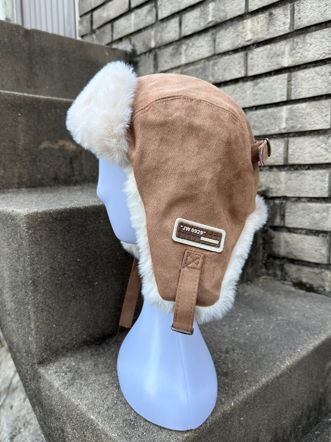 Brown suede earflap cap 상품이미지2