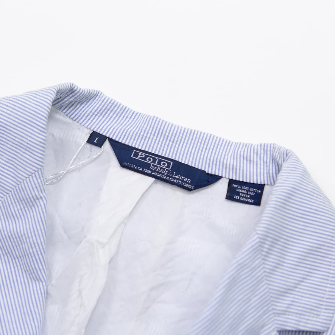 80s USA 폴로 랄프로렌 시어서커 스포츠 자켓 상품이미지8