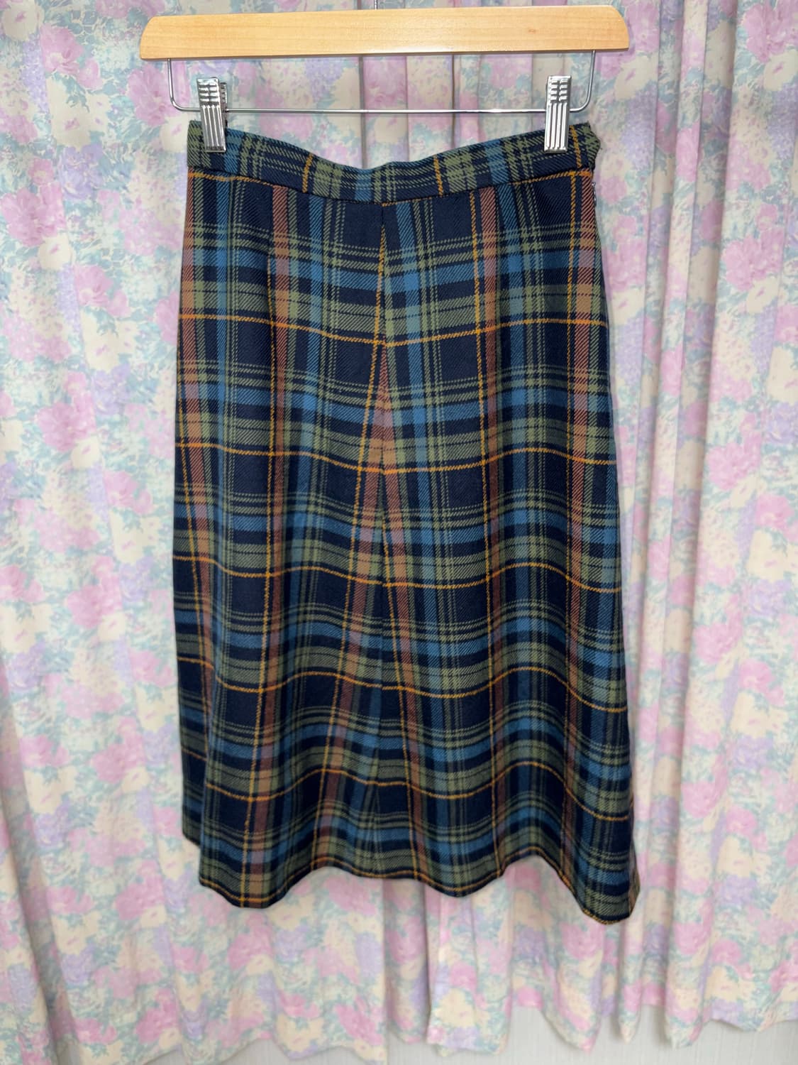 블루 체크 미디 스커트 상품이미지9