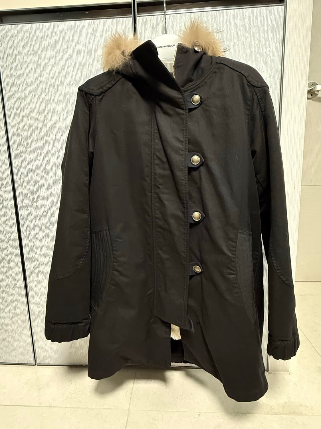 츠모리치사토 양털 퍼 후드코트(내피O) 상품이미지1