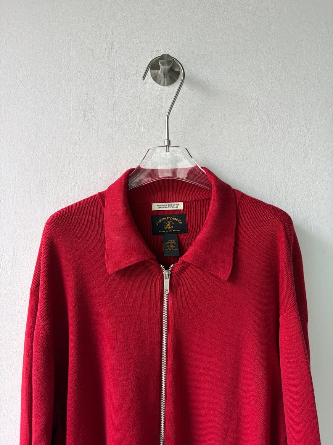 바나나리퍼블릭 레드 집업 니트  상품이미지3