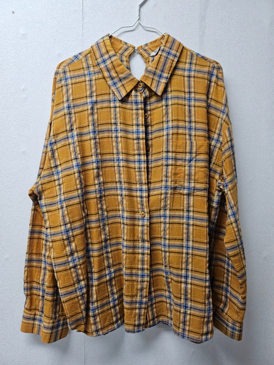 MIXXO 미소 옐로우 체크 남방  L 상품이미지2
