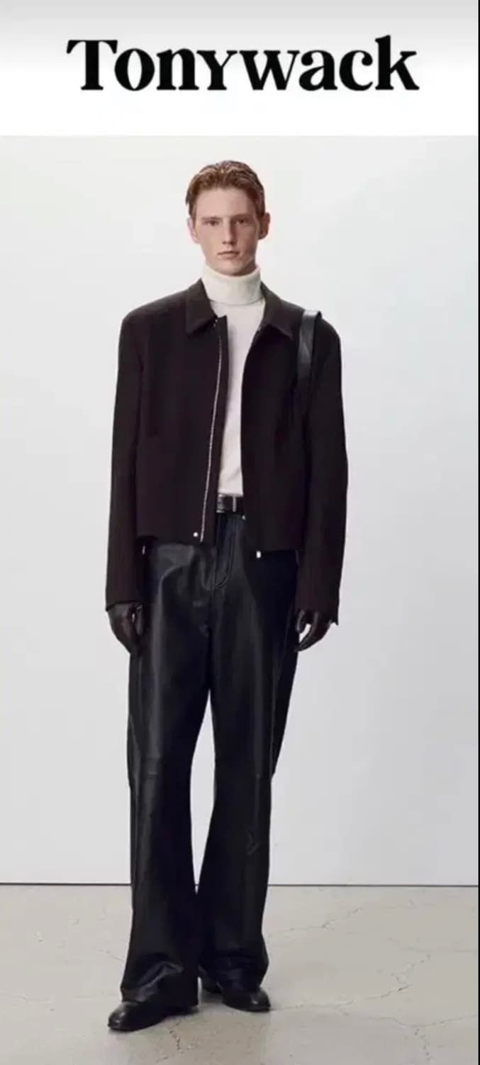 [XL] 토니웩 버진 울 크롭 자켓 다크브라운 상품이미지1