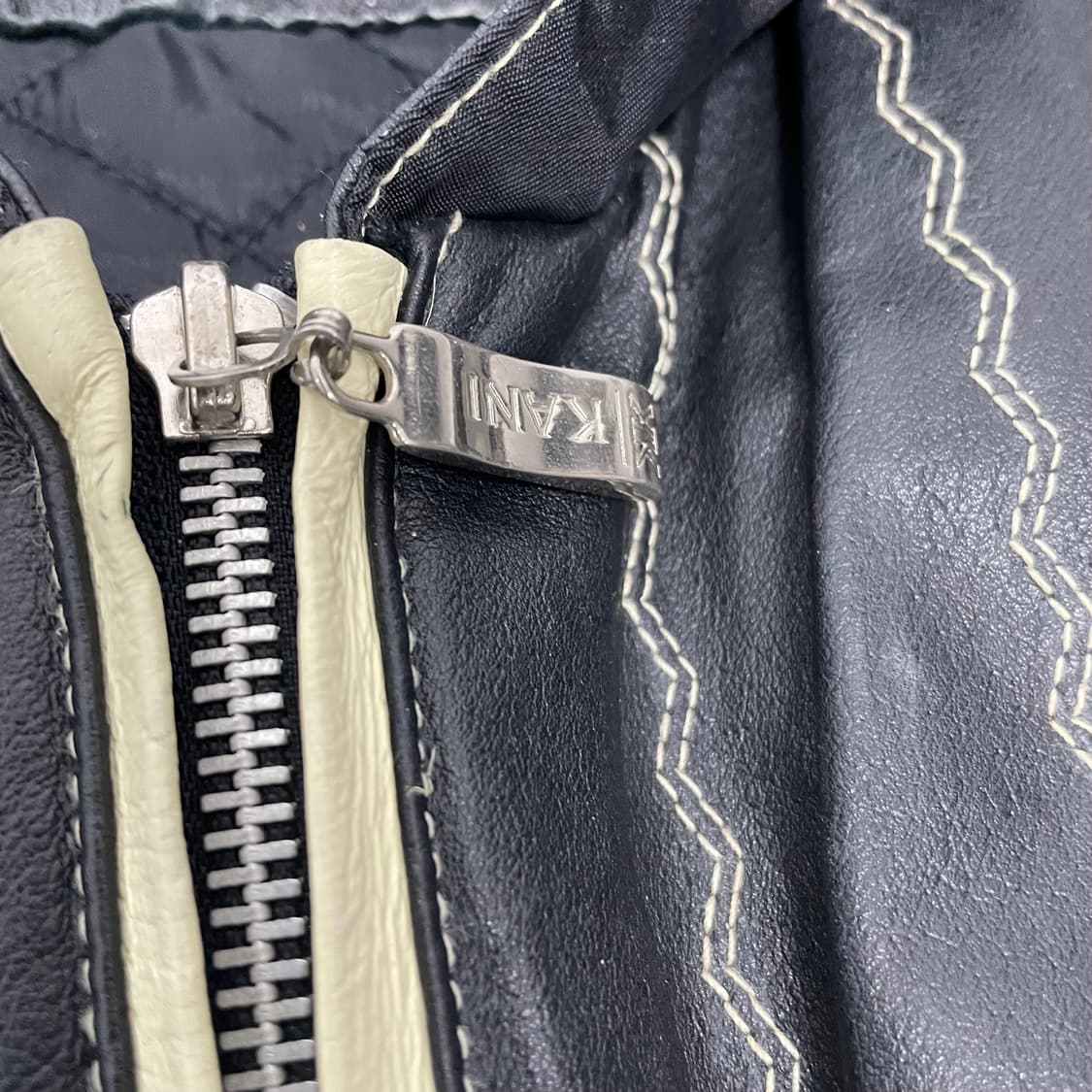 2XL 칼카니 소가죽 레이싱 후드 점퍼 상품이미지10